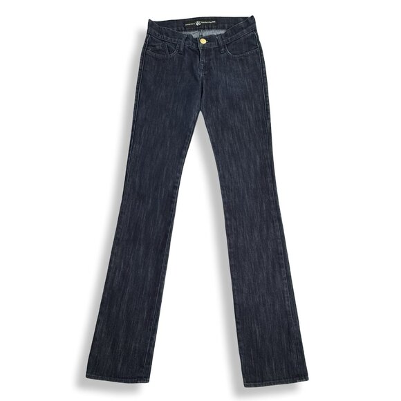 Rock & Republic Stella Jeans Womens 26 Low Rise Bootcut Blue Dark Wash 28x34 - Picture 2 of 10